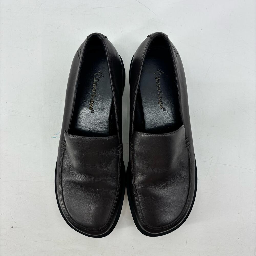 Bare Traps Ecstasy Brown Women’s Loafers Size 6 Leather Slip On - Picture 4 of 11